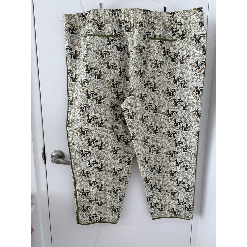Disney Bambi Cotton Pull On Cropped Pants Green Plus Size 2XL - Picture 8 of 15